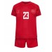 Danimarca Pierre-Emile Hojbjerg #23 Prima Maglia Bambino Mondiali 2022 Manica Corta (+ Pantaloni corti)